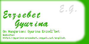 erzsebet gyurina business card